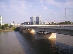 Budapest Árpád Bridge over the Danube River