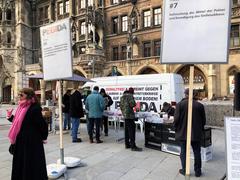 Pegida demonstration at Marienplatz in Munich