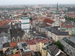 Marienplatz viewed from Frauenkirche in Munich