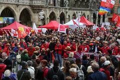 1st May rally 2018 at Munich's Marienplatz