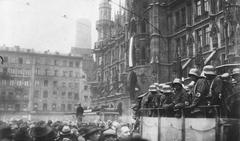 Munich Marienplatz during the Beer Hall Putsch