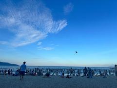 Da Nang beautiful beach with fine white sand and emerald blue water