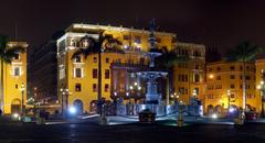 fountain at the center of Plaza Mayor in Lima, Peru