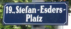 Stefan-Esders-Platz street sign in Vienna 19th district