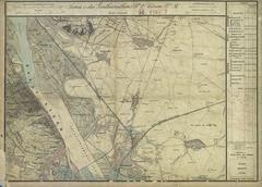 historical map of Vienna's districts Floridsdorf, Strebersdorf, and Heiligenstadt from 1872