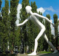 Walking Man sculpture in Munich Schwabing