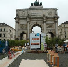 Siegestor in Munich during an event