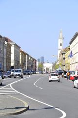 Ludwigstraße in Munich with the Siegestor