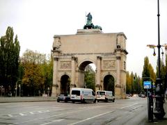 Victory Gate from the south, Leopoldstraße, Munich