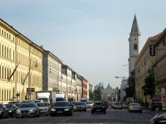 Ludwigstrasse in Munich starting from Odeonsplatz