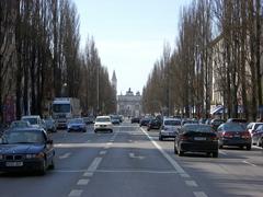 Leopoldstraße in Munich looking south