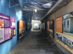 Corridor with exhibits from closed penitentiaries at the Museu Penitenciário Paulista