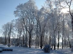 view of the theater from the garden in Ukraine