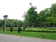 Korpusnyi Garden in Ukraine at dusk