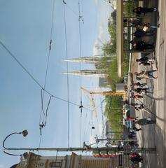 View of Vienna with the Danube river and cityscape