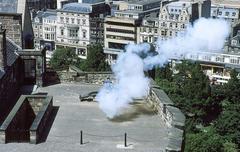 Firing of the One O'clock Gun at Edinburgh Castle