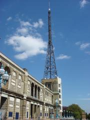 Alexandra Palace with a clear blue sky