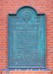 Henry Burt plaque at Alexandra Palace, London