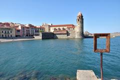 Scenic view of Collioure with its waterfront and historical architecture