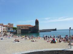 Collioure beach and jetty