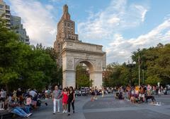 Washington Square Park at sunset