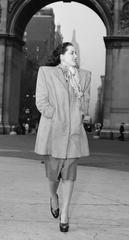 Portrait of Ann Hathaway in Washington Square, New York, 1947