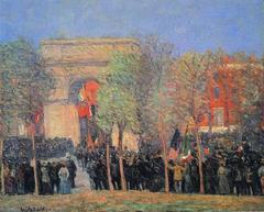 Italo-American Celebration at Washington Square painting by William Glackens