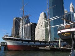 Historic sailing vessels at South Street Seaport