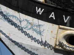 historic tall ship Wavertree anchored at South Street Seaport in New York City