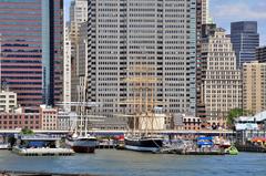 South Street Seaport seen from Brooklyn Heights Promenade