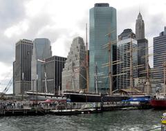 Southern Manhattan skyline viewed from Staten Island ferry