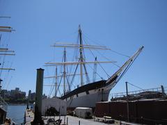 Wavertree sailing ship at dock