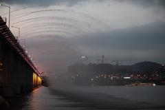 Banpo Bridge Fountain at night