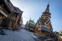 Izmailovsky Kremlin in Moscow with colorful buildings