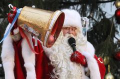 Ded Moroz performing at a New Year's show in Cathedral Square of Kremlin