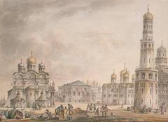 Cathedral Square in Moscow Kremlin by Giacomo Quarenghi, 1797