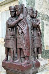 Statues of the Tetrarchs made from porphyry stone in Venice, Italy