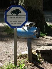 donation box at Wildpark Pforzheim