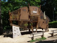 climbing frame at the entrance of Wildpark Pforzheim