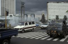 Traffic around the Welcome Statue on Jalan Thamrin