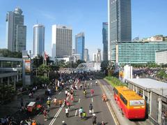 Jakarta Car Free Day on Thamrin and Sudirman avenue