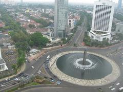 Aerial view of Plaza in Jakarta from the Grand Hyatt