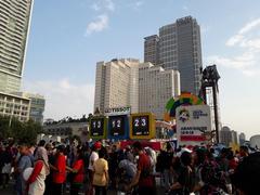 Asian Games 2018 Countdown Clock in Bundaran Hotel Indonesia during Car-Free Day