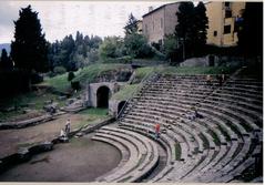 Ancient Roman amphitheatre in Fiesole, Italy