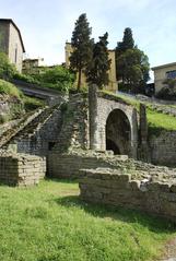 Fiesole archaeological site theater in Florence, Italy