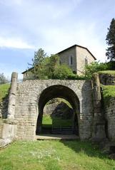 Fiesole archaeological site theater in Florence Italy