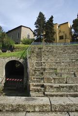 Fiesole archaeological site theater in Florence Italy