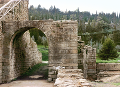 Ancient Roman theater in the Archaeological Zone of Fiesole, Tuscany, Italy