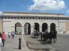 Front view of Burgtor gate in Vienna