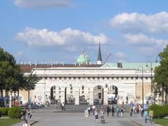 View of the Äußeres Burgtor at the Hofburg in Vienna